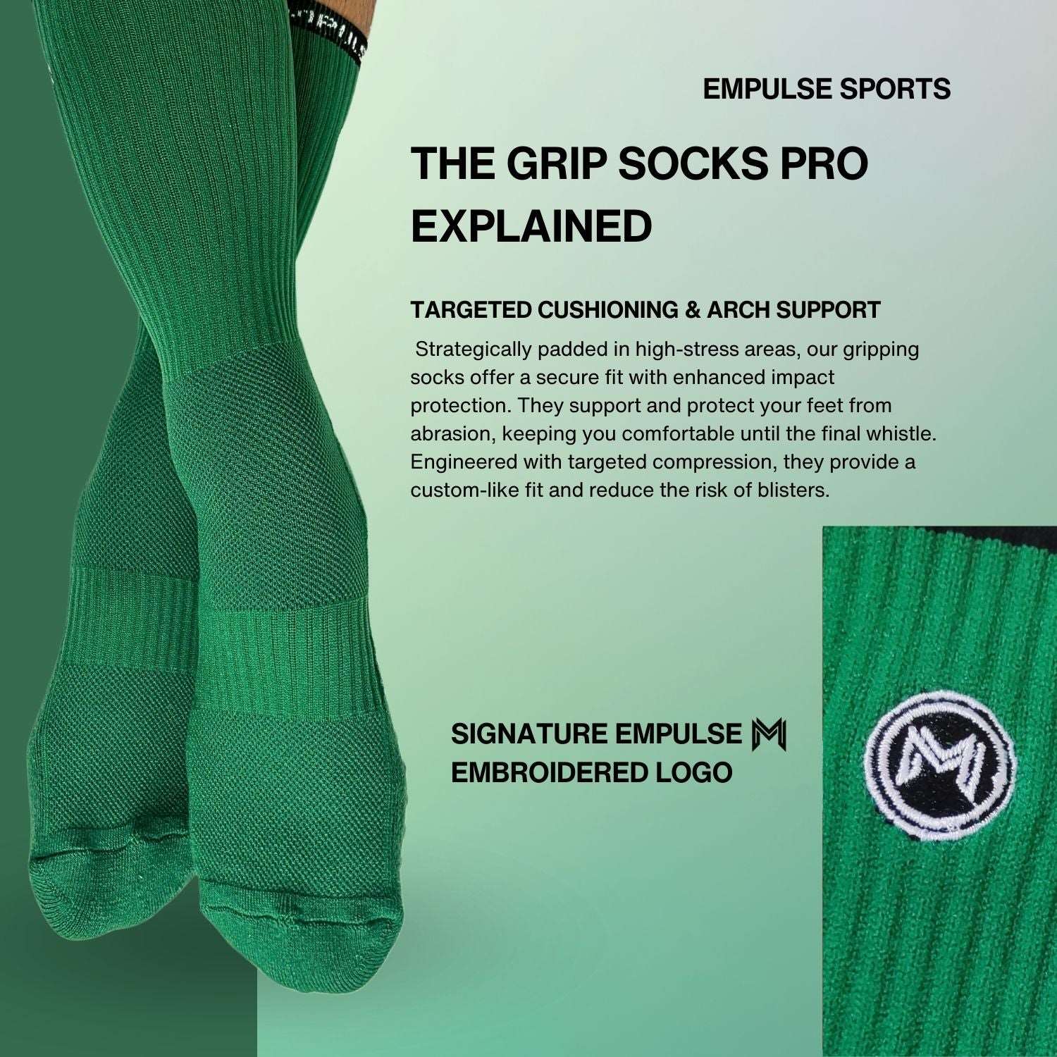 Grip Socks Pro Emerald Green