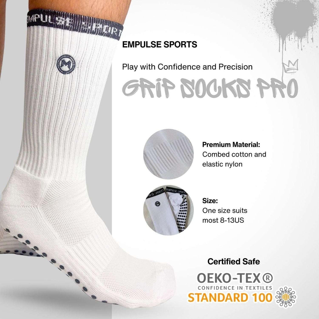 Grip Socks Pro White Peak - Empulse Sports