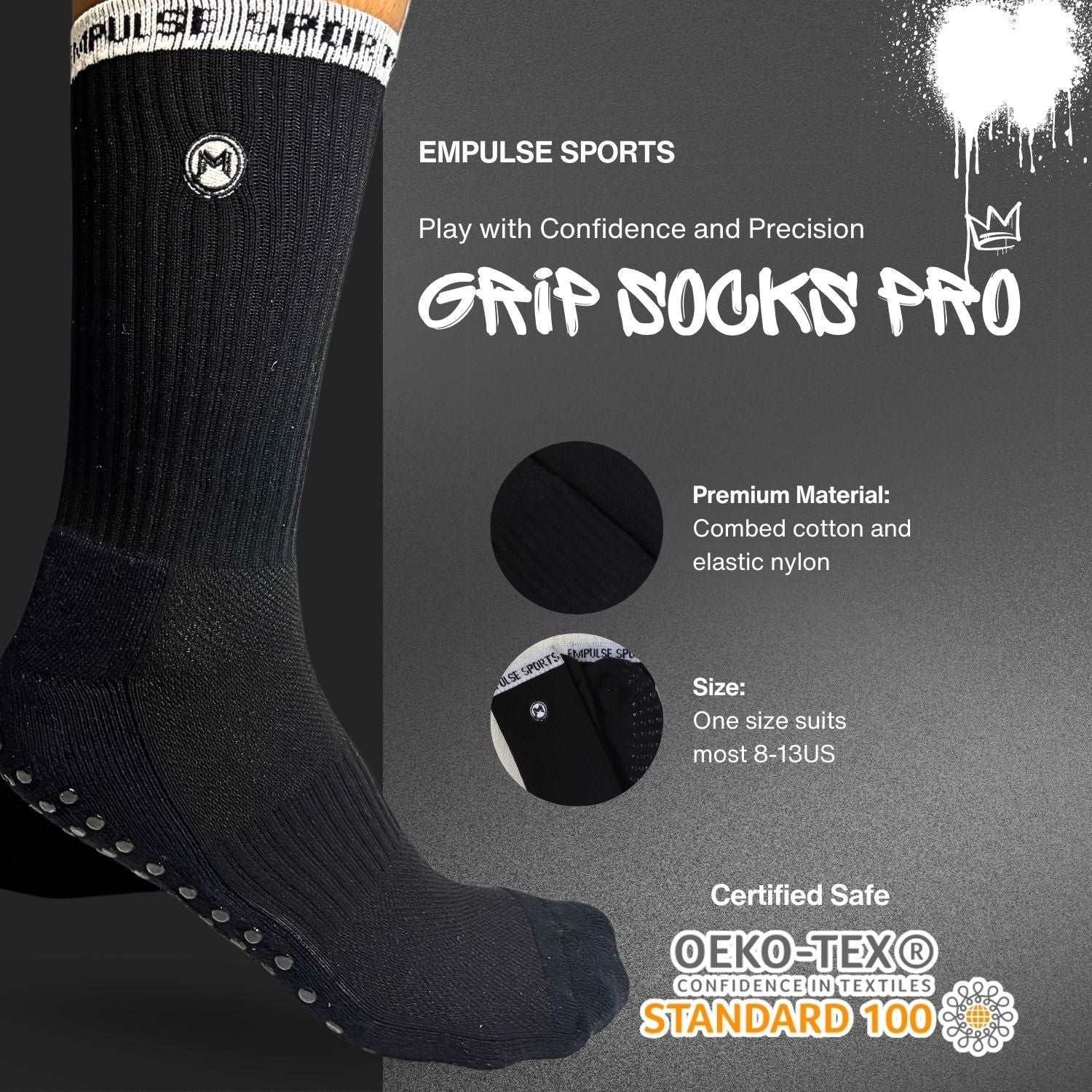 Grip Socks Pro Black Raven