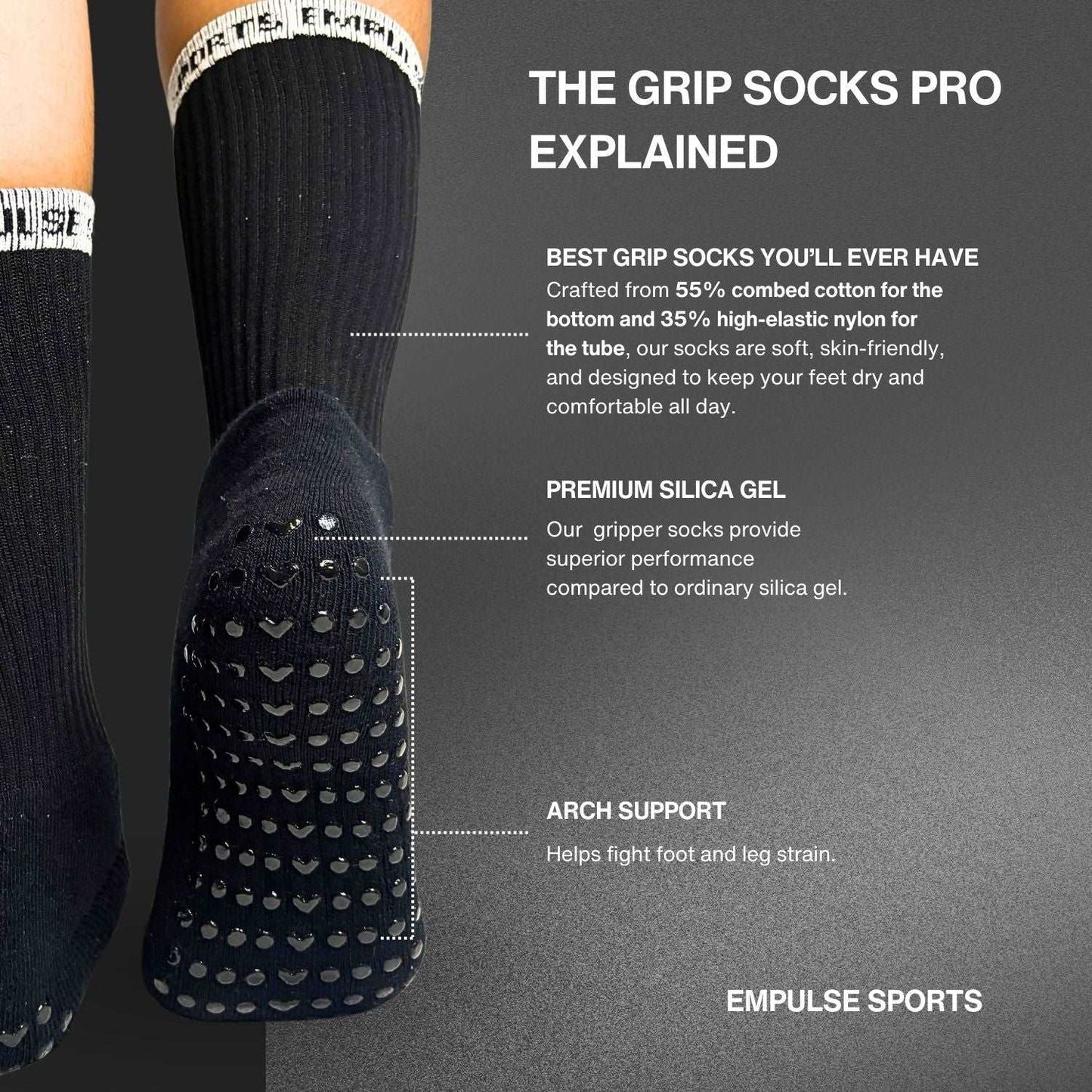 Grip Socks Pro Black Raven