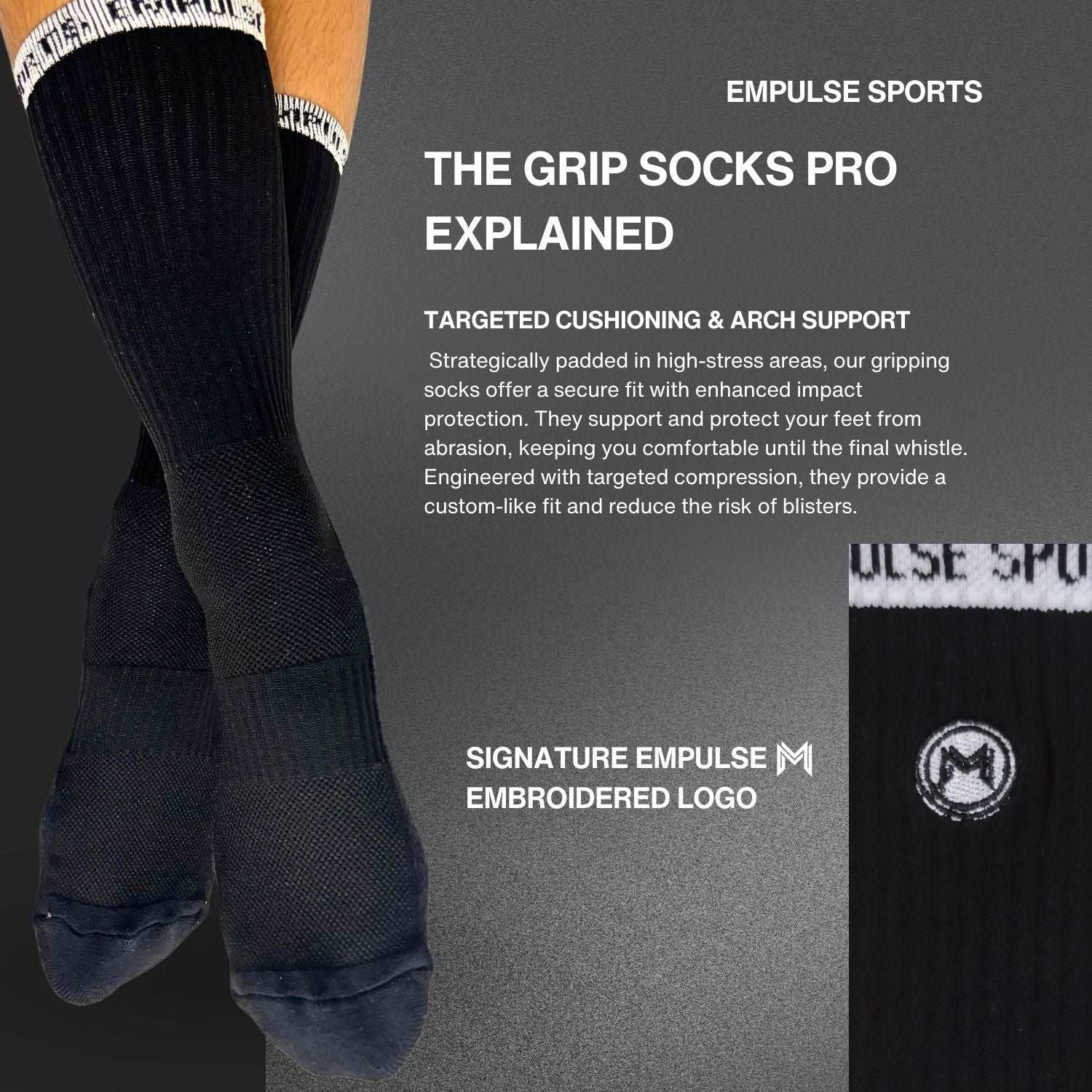 Grip Socks Pro Black Raven