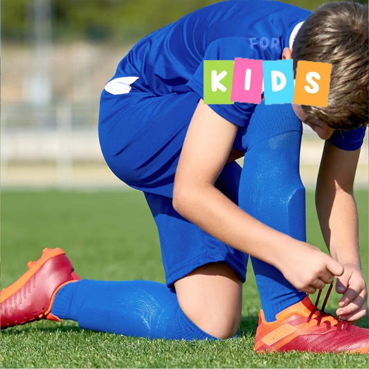 Cooltech Kids' Compression Soccer Socks Blue 3-6Y US