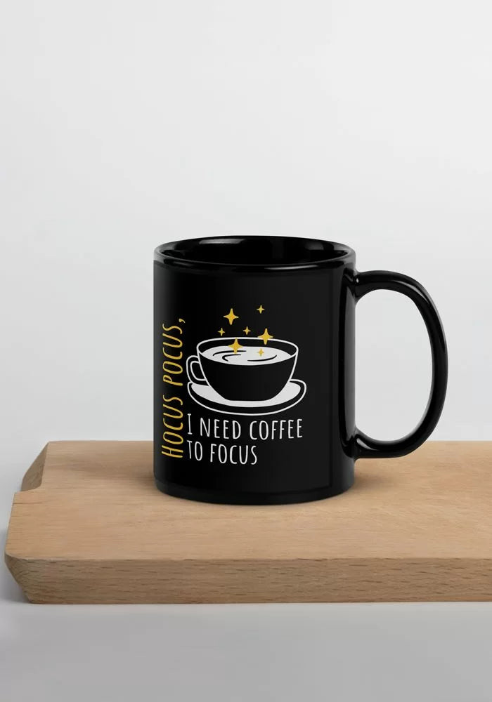 Black Glossy Ceramic Mug