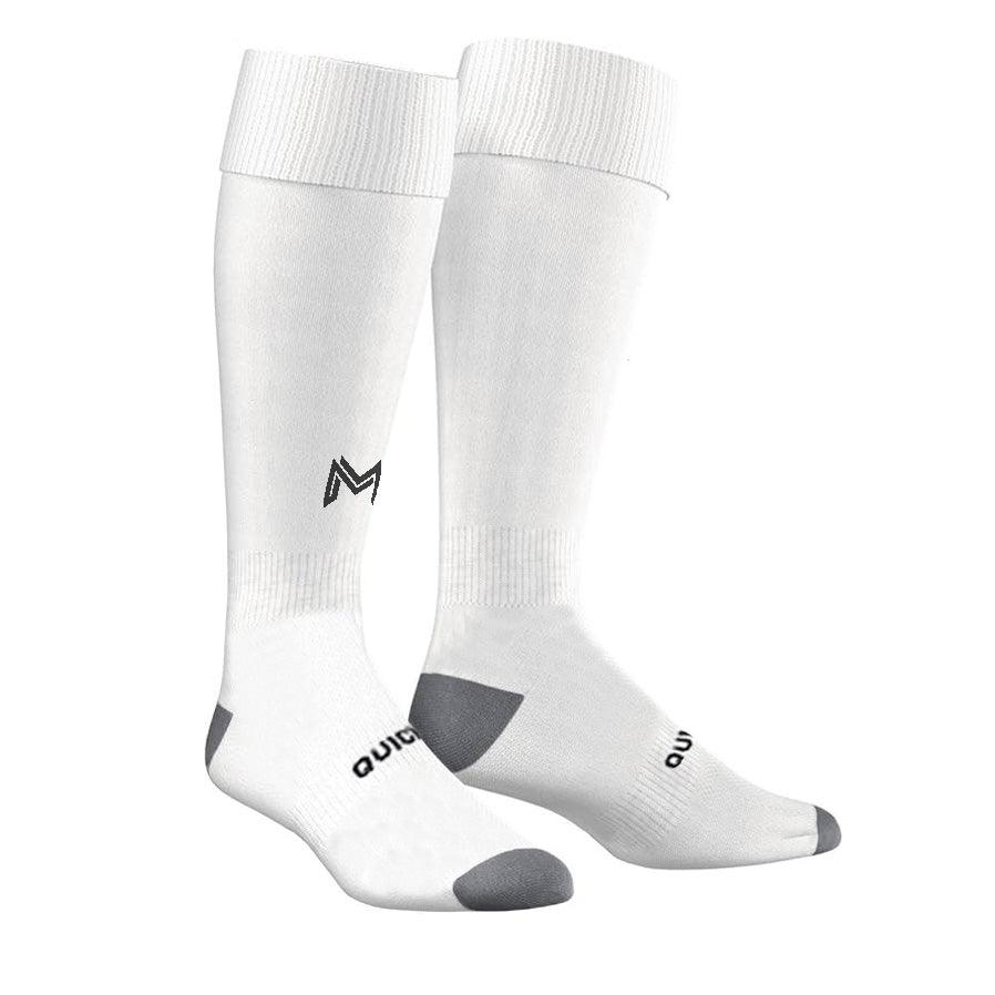 Cooltech Compression Soccer Socks White 7-12 US - Empulse Sports