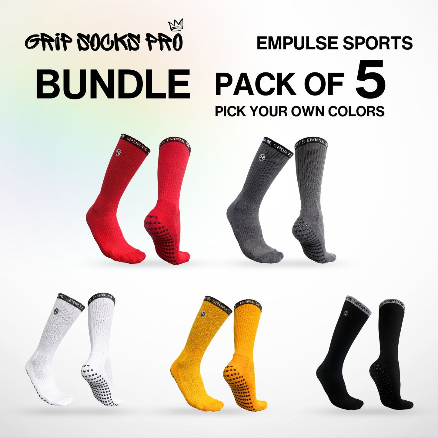 Grip Socks Pro Bundle Pack of 5