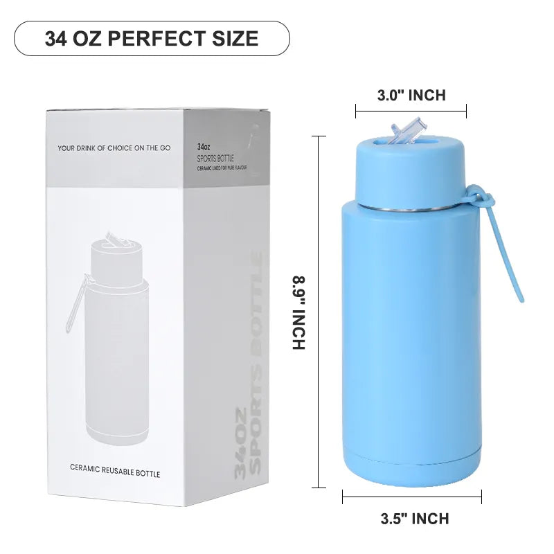 Ceramic Lined Water Bottle - 34oz (1.18l)