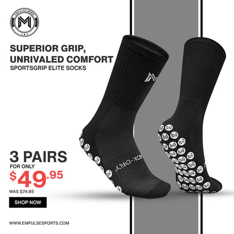 SportsGrip Elite Socks 3 Pair Black Thumbnail