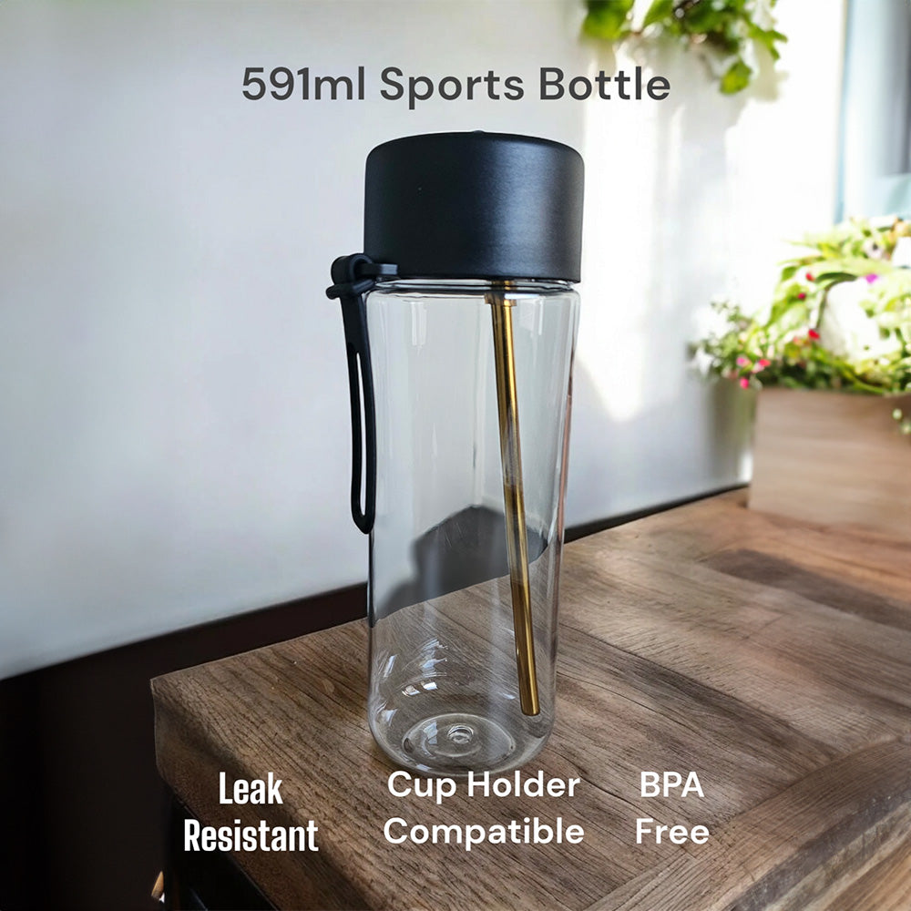 Transparent Ceramic Lined Water Bottle - 590ml