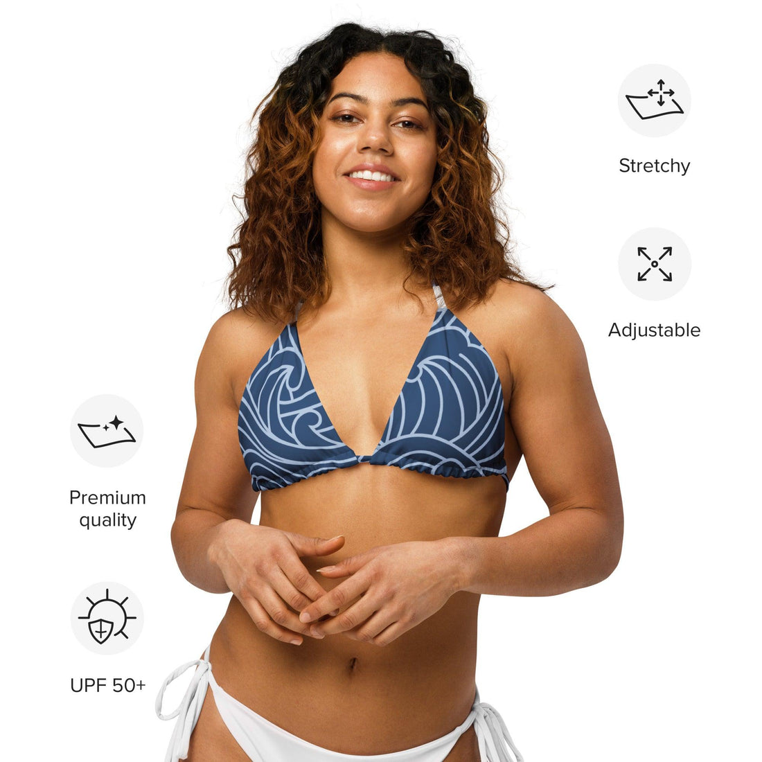 Waves Recycled String Bikini Top - Empulse Sports