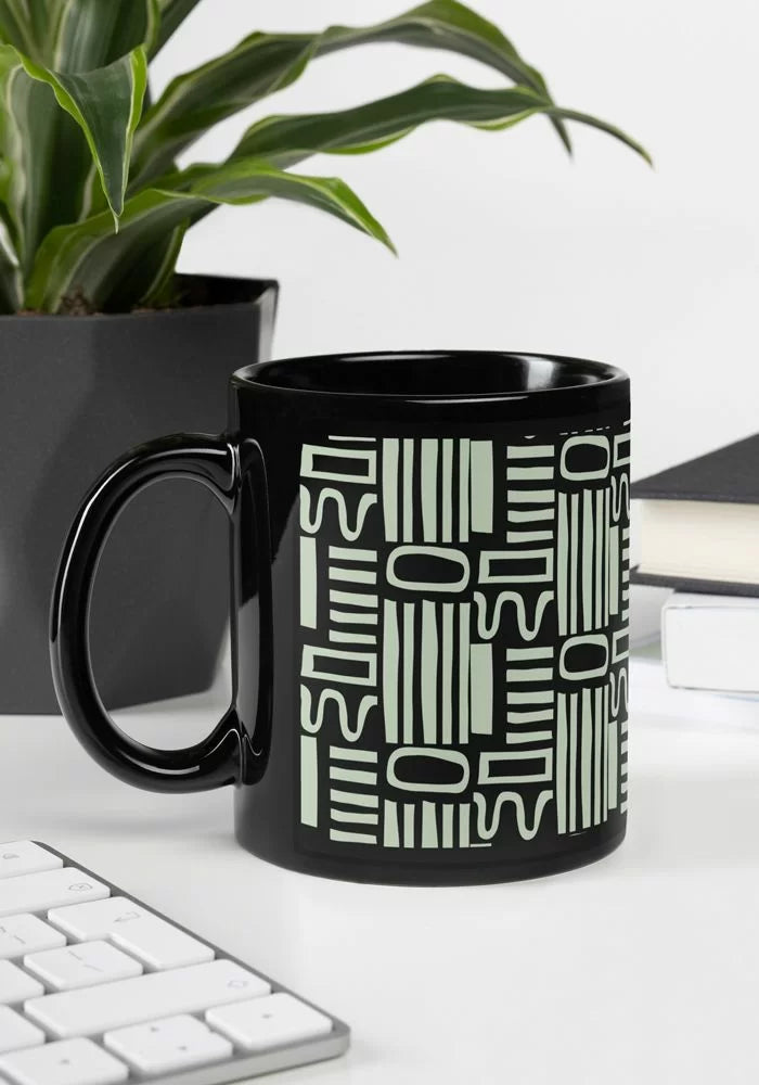 Black Glossy Ceramic Mug